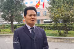 El investigador Wang Hanling durante la entrevista con la VNA (Foto: VNA)