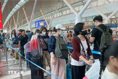 En el aeropuerto internacional de Tan Son Nhat (Fuente: VNA)