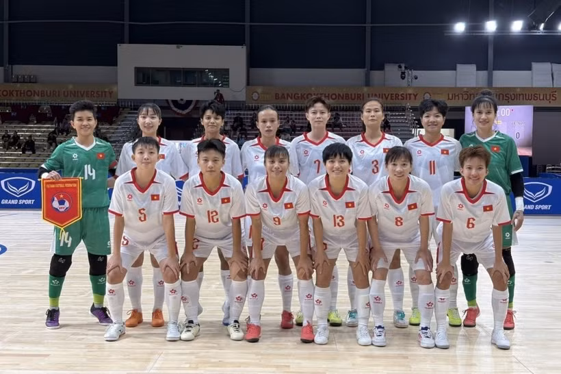 La selección de fútsal femenina de Vietnam. (Foto: Federación de Fútbol de Vietnam)