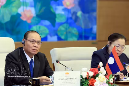 El miembro del Buró Político y permanente del Secretariado del Comité Central del Partido Popular Revolucionario de Laos, Vilay Lakhamphong. (Fuente: VNA)