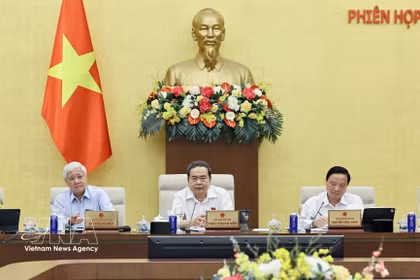El presidente de la Asamblea Nacional de Vietnam, Tran Thanh Man, en el evento. (Fuente: VNA)