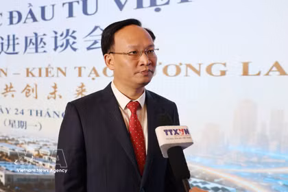 Pham Van Thinh, vicepresidente del Comité Popular de Bac Ninh, en una entrevista con la Agencia Vietnamita de Noticias en China. (Fuente: VNA)