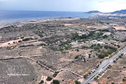 Ubicación prevista para la construcción de la Central Nuclear Ninh Thuan 1, en la comuna de Phuoc Dinh, provincia de Khanh Hoa. (Fuente: VNA)