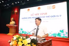 El viceministro de Salud Do Xuan Tuyen en la ceremonia. (Foto: Vietnam+)