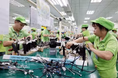 Cadena de producci´´on en la empresa Bandai. (Foto: VNA)