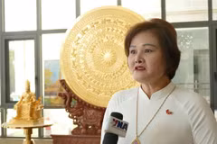 La presidenta del Consejo de Administración y directora general de la empresa Gold Phuc y vicepresidenta de la Asociación de Empresarios Vietnamitas en el Extranjero, Pham Thi Minh Huong (Foto: VNA)