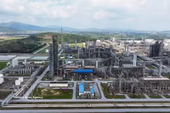 La planta de refinación y petroquímica de Nghi Son, ubicada en la provincia centrovietnamita de Thanh Hoa. (Foto: VNA)