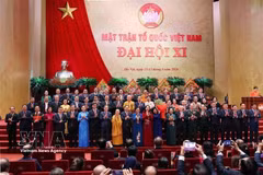 El Presidium del Comité Central del Frente de la Patria de Vietnam para el mandato 2026-2031. (Foto: VNA)
