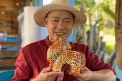 Artista Le Ngoc Thuan, Aldea de Cui Lu, Hoi An. 