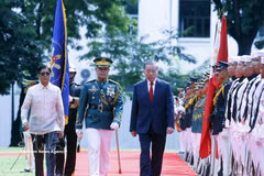 Ceremonia oficial al máximo dirigente de Vietnam en Filipinas. (Foto: VNA)