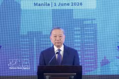 El secretario general del Partido Comunista y presidente de Vietnam, To Lam, en el Foro de Negocios Vietnam - Filipinas. (Foto: VNA)