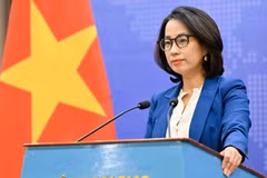 La portavoz del Ministerio de Relaciones Exteriores, Pham Thu Hang. (Fuente: baoquocte.vn)