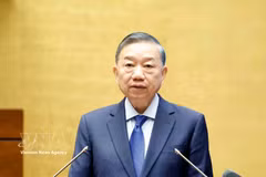 El secretario general del Partido y presidente de Vietnam, To Lam, preside la Conferencia Nacional sobre el desarrollo de la economía con inversión extranjera. (Foto: VNA)