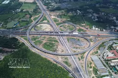 La intersección Long Thanh conecta las autopistas Bien Hoa- Vung tay y Ciudad Ho Chi Minh- Long Thanh- Dau Giay. (Foto: VNA)