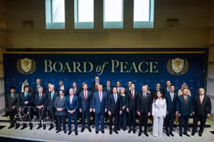 El secretario general del Partido Comunista de Vietnam, To Lam, en la reunión inaugural de la Junta de Paz sobre Gaza (Foto: VNA)
