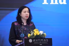 La viceministra de Relaciones Exteriores Le Thi Thu Hang pronuncia el discurso de apertura del evento. (Foto: Vietnam+)