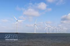 Planta eólica en provincia sureña de Vinh Long. (Foto: VNA)