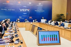 La sesión sobre cómo movilizar y utilizar eficazmente los recursos financieros para el crecimiento en el período 2026-2030. (Foto: VNA)