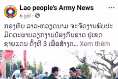 El artículo del periódico del Ejército Popular de Laos en su Facebook oficial. (Foto: VNA)