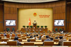 Una sesión de la Asamblea Nacional de Vietnam. (Foto: VNA)