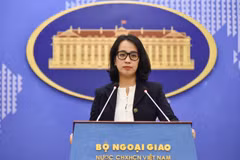 La portavoz del Ministerio de Relaciones Exteriores, Pham Thu Hang. (Foto: Cancillería de Vietnam)