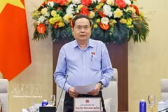 El presidente de la Asamblea Nacional, Tran Thanh Man, en la reunión. (Foto: VNA)