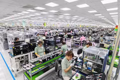 Una cadena de producción de Samsung Vietnam. Foto: VNA