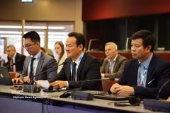 La delegación vietnamita asiste a la conferencia. (Foto: VNA)