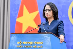 La portavoz del Ministerio de Relaciones Exteriores de Vietnam, Pham Thu Hang. (Foto: Cancillería)