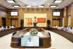 El presidente de la Asamblea Nacional, Tran Thanh Man, habla en el evento. (Fuente: VNA)