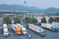 La plataforma digital para pasos fronterizos, que inició sus operaciones piloto en agosto de 2023, emplea tecnología IoT y cámaras con inteligencia artificial para la gestión de vehículos. (Fuente: VNA)