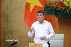 El primer ministro de Vietnam, Le Minh Hung, habla en el evento. (Fuente: VNA)