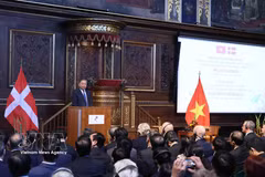 El secretario general del Partido Comunista de Vietnam y presidente de la República, To Lam, habla en el evento. (Fuente: VNA)