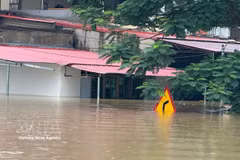 Inundaciones en la comuna de Kim Tan, provincia de Thanh Hoa. (Fuente: VNA)