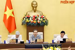 El presidente de la Asamblea Nacional, Tran Thanh Man, habla en el evento. (Fuente: VNA)