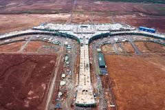 Sitio de construcción de la terminal del Aeropuerto Internacional de Long Thanh. (Fuente: VNA)