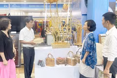 En la Feria Internacional de Regalos Artesanales de Hanoi 2025. (Foto: hanoimoi.vn)
