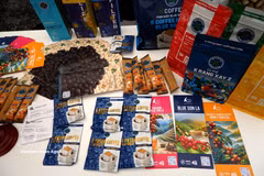 Productos cafeteros vietnamitas en el evento. (Fuente: VNA)