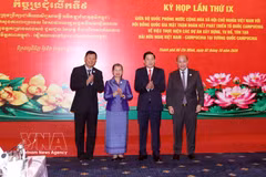 Delegados vietnamitas y camboyanos en el evento. (Fuente: VNA)