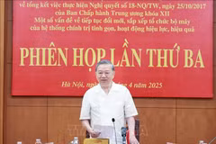 El secretario general del Partido Comunista de Vietnam, To Lam, habla en el evento. (Fuente: VNA)