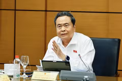 El presidente de la Asamblea Nacional, Tran Thanh Man, habla en el evento. (Fuente: VNA)
