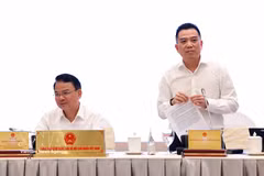 El viceministro de Agricultura y Medio Ambiente Dang Ngoc Diep (derecha) habla en el evento. (Fuente: VNA)