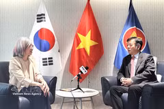 El embajador vietnamita en Corea del Sur, Vu Ho, en la entrevista. (Fuente: VNA)