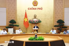 El primer ministro vietnamita, Pham Minh Chinh, habla en el evento. (Fuente: VNA)