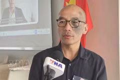 Nguyen Duy Cu, vicepresidente de la Asociación de Intelectuales Vietnamitas en Bélgica y Luxemburgo (ViLaB), en la entrevista. (Fuente: VNA)