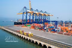 Terminal internacional de contenedores Hateco Hai Phong. (Foto: VNA)