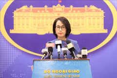 La portavoz del Ministerio de Relaciones Exteriores, Pham Thu Hang. (Fuente: VNA)