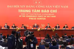 El secretario general del Partido Comunista de Vietnam, To Lam, presidió la conferencia de prensa internacional. (Fuente: VNA)