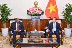 El ministro de Relaciones Exteriores de Vietnam, Bui Thanh Son, recibió en la tarde del 14 de noviembre de 2022 en Hanoi a su homólogo angolano, Domingos Vieira Lopes, de visita oficial en el país. (Fuente: Cancillería)
