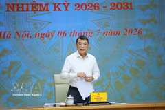 El primer ministro de Vietnam, Le Minh Hung, habla en el evento. (Fuente: VNA)